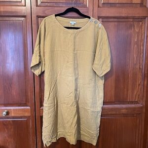J. Jill Yellow Shirt Dress Size Large